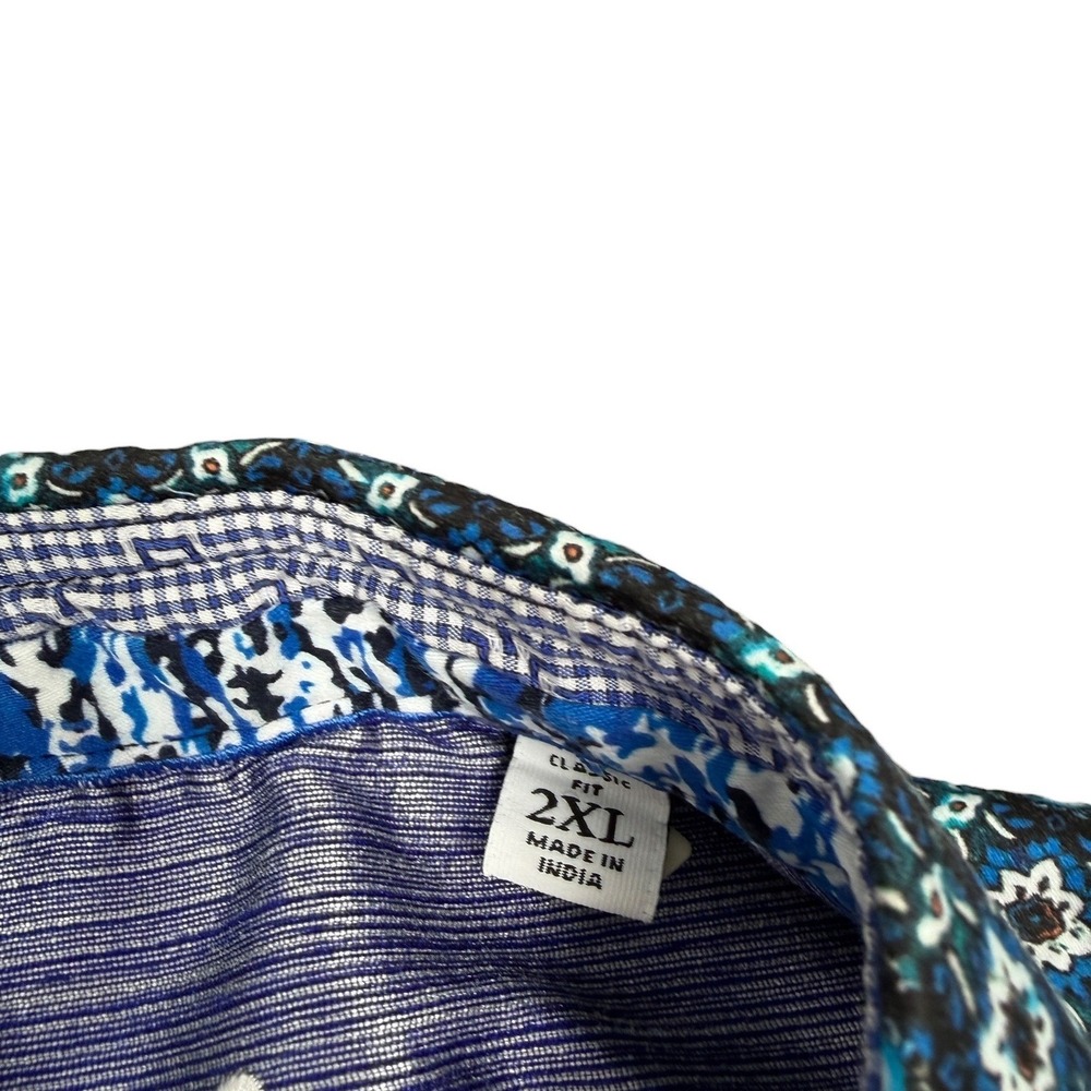 Robert Graham Button Up Shirt Mens 2XL Blue Paisley Medallion Classic Fit LS - Picture 5 of 8